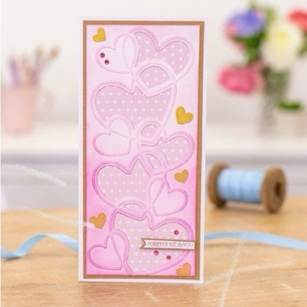 Die Cut & Embossing Entwined Hearts Two in One - Picture 2 of 5